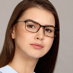Brown Rectangle Full Rim Unisex Eyeglasses by John Jacobs Computer Glasses-142162