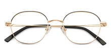 Load image into Gallery viewer, Gold Hexagonal Full Rim Unisex Eyeglasses by John Jacobs-136308