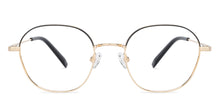 Load image into Gallery viewer, Gold Hexagonal Full Rim Unisex Eyeglasses by John Jacobs-136308
