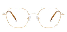 Load image into Gallery viewer, Gold Hexagonal Full Rim Unisex Eyeglasses by John Jacobs-136309