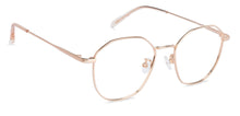 Load image into Gallery viewer, Gold Hexagonal Full Rim Unisex Eyeglasses by John Jacobs-136312