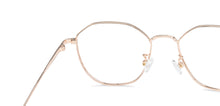 Load image into Gallery viewer, Gold Hexagonal Full Rim Unisex Eyeglasses by John Jacobs-136312