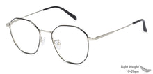 Load image into Gallery viewer, Silver Hexagonal Full Rim Unisex Eyeglasses by John Jacobs-136313