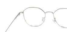Load image into Gallery viewer, Silver Hexagonal Full Rim Unisex Eyeglasses by John Jacobs-136313