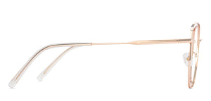 Gold Square Full Rim Unisex Eyeglasses by John Jacobs-136316