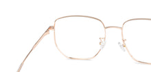 Load image into Gallery viewer, Gold Square Full Rim Unisex Eyeglasses by John Jacobs-136316