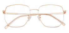 Load image into Gallery viewer, Gold Square Full Rim Unisex Eyeglasses by John Jacobs-136316
