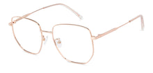 Load image into Gallery viewer, Gold Square Full Rim Unisex Eyeglasses by John Jacobs-136316