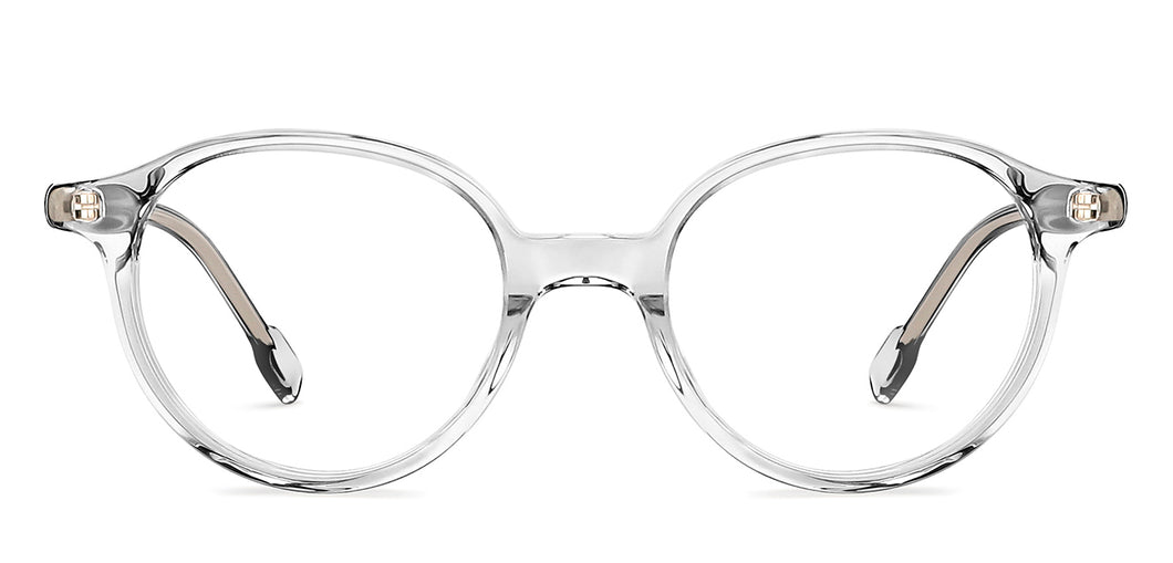 Transparent Round Full Rim Unisex Eyeglasses by John Jacobs-136323
