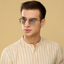 Load image into Gallery viewer, Silver Square Full Rim Unisex Sunglasses by John Jacobs-135209