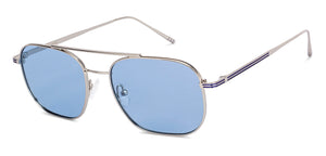 Silver Square Full Rim Unisex Sunglasses by John Jacobs-135210