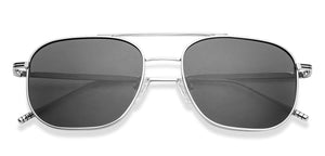 Silver Square Full Rim Unisex Sunglasses by John Jacobs-135212