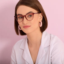 Load image into Gallery viewer, Pink Cat Eye Full Rim Women Eyeglasses by John Jacobs Computer Glasses-141822