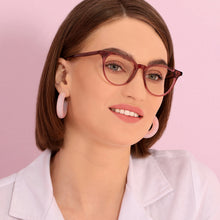 Load image into Gallery viewer, Pink Cat Eye Full Rim Women Eyeglasses by John Jacobs Computer Glasses-141822