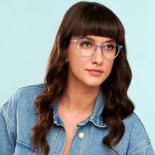 Load image into Gallery viewer, Sky Blue Cat Eye Full Rim Women Eyeglasses by John Jacobs-144915