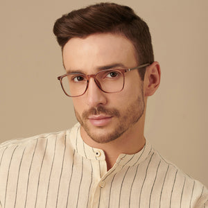 Brown Wayfarer Full Rim Unisex Eyeglasses by John Jacobs-144380