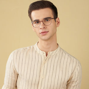 Grey Round Full Rim Unisex Eyeglasses by John Jacobs-144382
