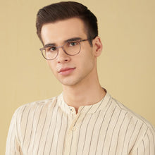 Load image into Gallery viewer, Grey Round Full Rim Unisex Eyeglasses by John Jacobs-144382