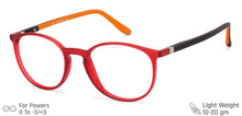 Load image into Gallery viewer, Red Round Full Rim Unisex Eyeglasses by John Jacobs Computer Glasses-142104
