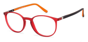 Red Round Full Rim Unisex Eyeglasses by John Jacobs Computer Glasses-142104