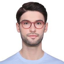 Load image into Gallery viewer, Red Round Full Rim Unisex Eyeglasses by John Jacobs Computer Glasses-142104