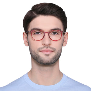 Red Round Full Rim Unisex Eyeglasses by John Jacobs Computer Glasses-142104