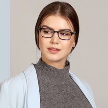 Load image into Gallery viewer, Blue Rectangle Full Rim Unisex Eyeglasses by John Jacobs-113117