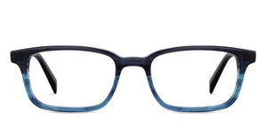 Blue Rectangle Full Rim Unisex Eyeglasses by John Jacobs-113117