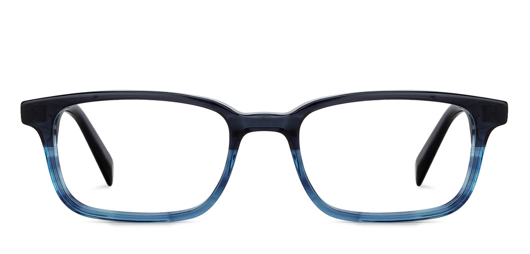 Blue Rectangle Full Rim Unisex Eyeglasses by John Jacobs-113117