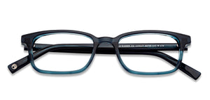 Blue Rectangle Full Rim Unisex Eyeglasses by John Jacobs-113117