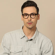 Load image into Gallery viewer, Black Wayfarer Full Rim Unisex Eyeglasses by John Jacobs-113122