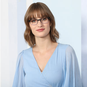 Dual Color Rectangle Full Rim Unisex Eyeglasses by John Jacobs-134220