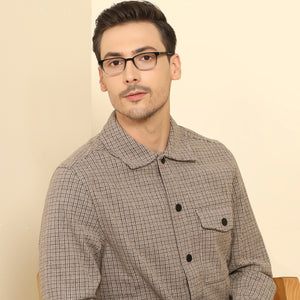 Dual Color Rectangle Full Rim Unisex Eyeglasses by John Jacobs-134220