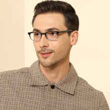 Load image into Gallery viewer, Dual Color Rectangle Full Rim Unisex Eyeglasses by John Jacobs-134220