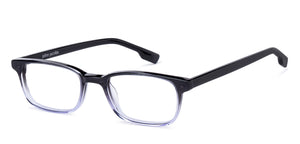 Dual Color Rectangle Full Rim Unisex Eyeglasses by John Jacobs-134220