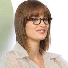 Load image into Gallery viewer, Black Rectangle Full Rim Unisex Eyeglasses by John Jacobs-131241