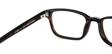 Load image into Gallery viewer, Black Rectangle Full Rim Unisex Eyeglasses by John Jacobs-131241