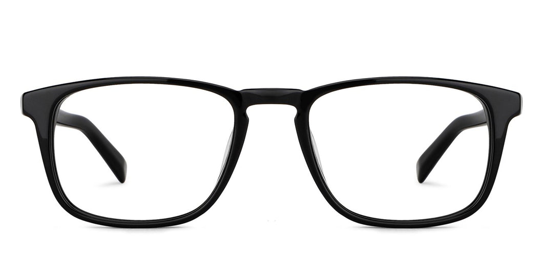 Black Rectangle Full Rim Unisex Eyeglasses by John Jacobs-115411