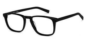 Black Rectangle Full Rim Unisex Eyeglasses by John Jacobs-115411