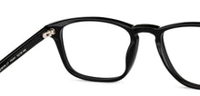 Load image into Gallery viewer, Black Rectangle Full Rim Unisex Eyeglasses by John Jacobs-115411