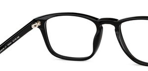 Black Rectangle Full Rim Unisex Eyeglasses by John Jacobs-115411