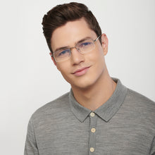 Load image into Gallery viewer, Grey Rectangle Half Rim Unisex Eyeglasses by John Jacobs JJ-140655