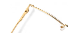 Load image into Gallery viewer, Gold Rectangle Half Rim Medium Unisex Eyeglasses by John Jacobs JJ-116371