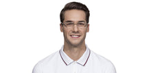 Load image into Gallery viewer, Gold Rectangle Half Rim Medium Unisex Eyeglasses by John Jacobs JJ-116371