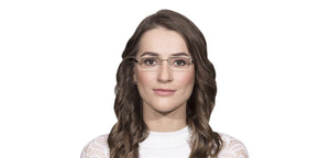 Gold Rectangle Half Rim Medium Unisex Eyeglasses by John Jacobs JJ-116371