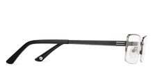 Load image into Gallery viewer, Gunmetal Rectangle Half Rim Unisex Eyeglasses by John Jacobs-149407