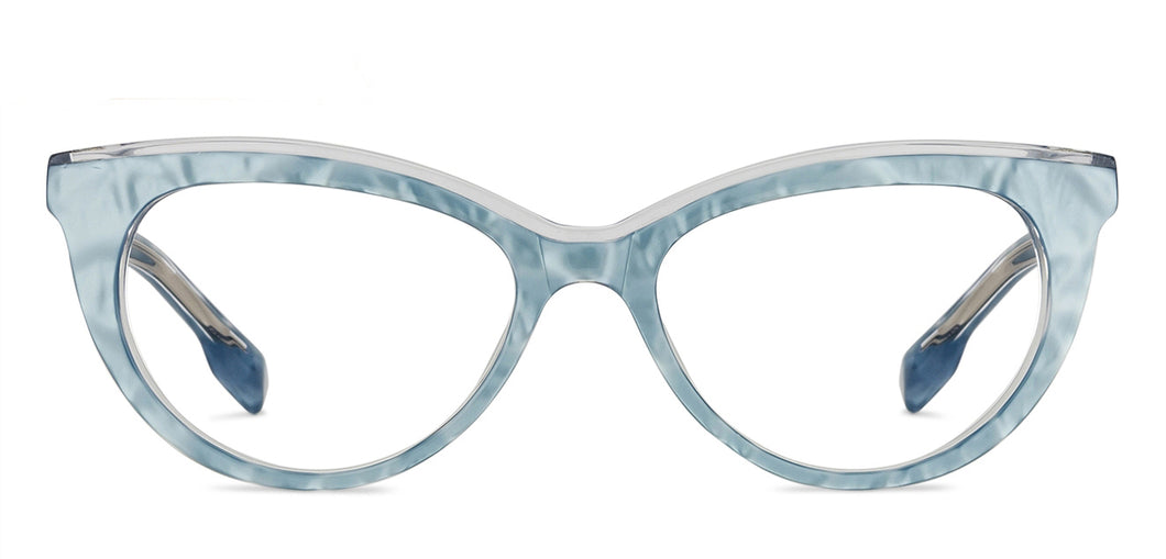 Blue Cat Eye Full Rim Women Eyeglasses by John Jacobs Computer Glasses-142073