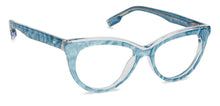 Load image into Gallery viewer, Blue Cat Eye Full Rim Women Eyeglasses by John Jacobs Computer Glasses-142073