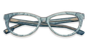 Blue Cat Eye Full Rim Women Eyeglasses by John Jacobs Computer Glasses-142073