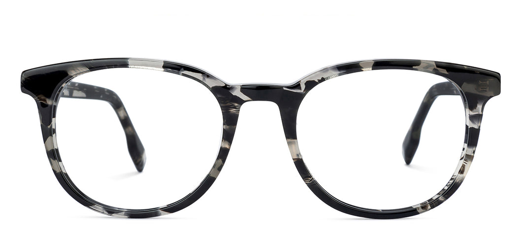 Grey Round Full Rim Unisex Eyeglasses by John Jacobs Computer Glasses-141783